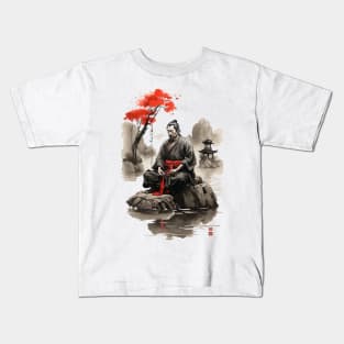 Samurai Meditation Kids T-Shirt